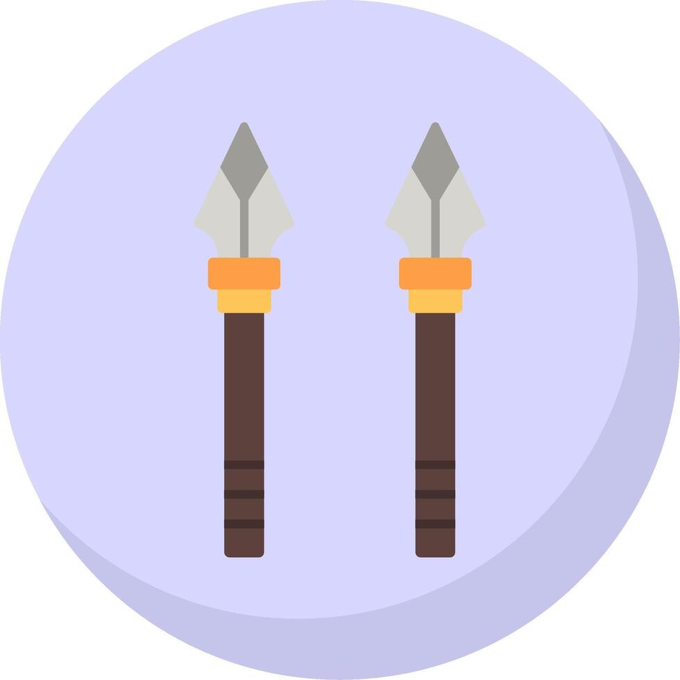 Spear Flat Bubble Icon vector
