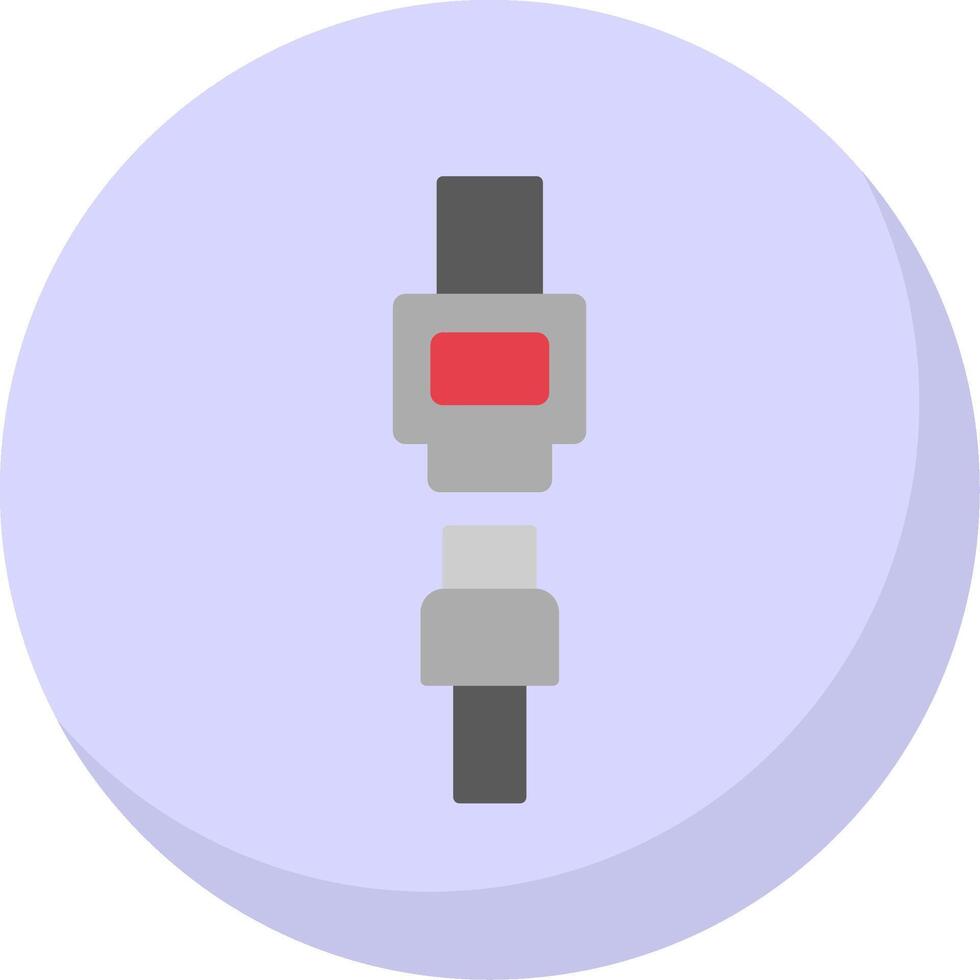 Seat Belt Flat Bubble Icon vector