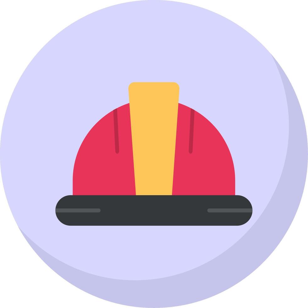 Helmet Flat Bubble Icon vector