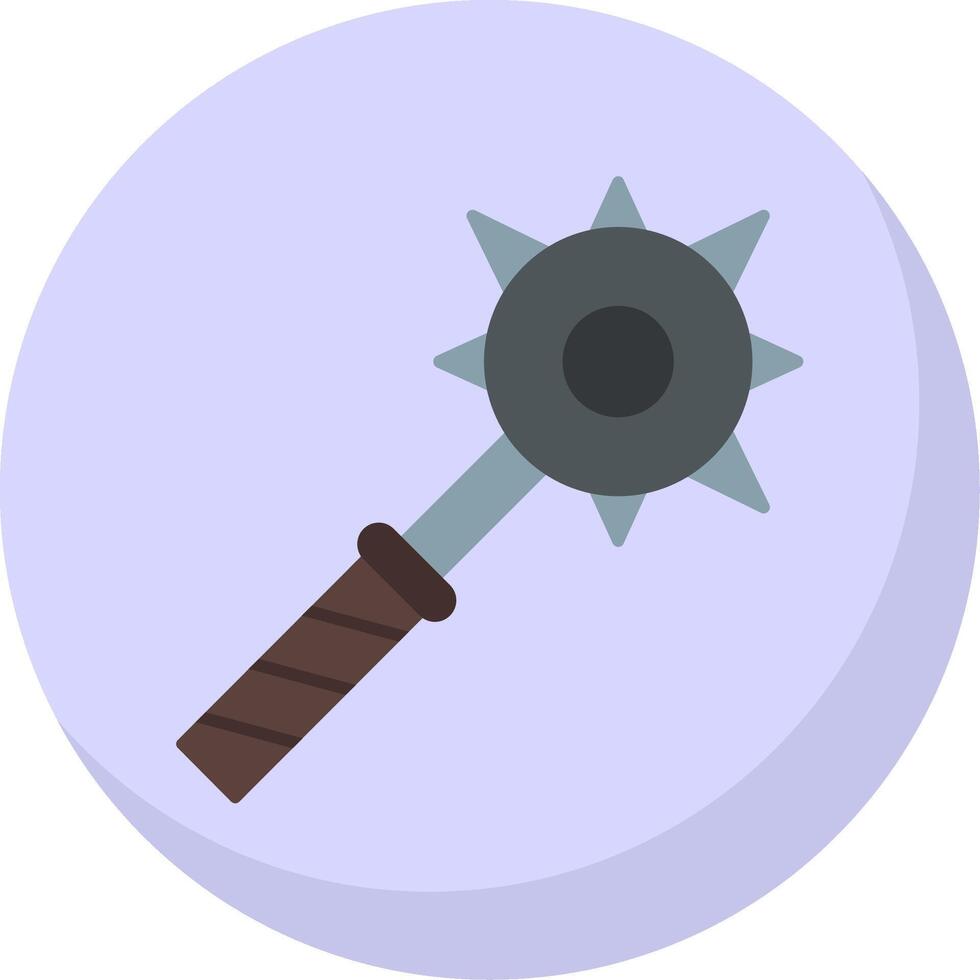Mace Flat Bubble Icon vector