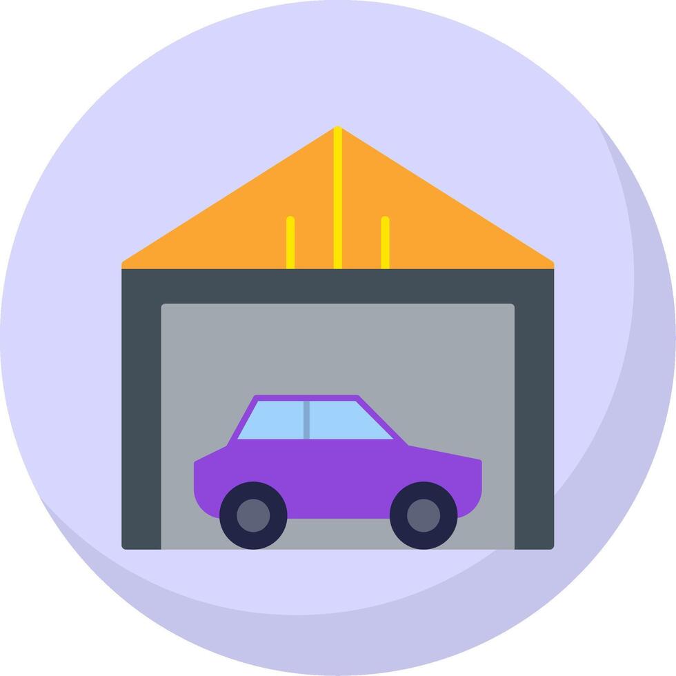 Garage Flat Bubble Icon vector