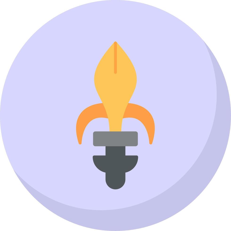 Fleur de lis Flat Bubble Icon vector
