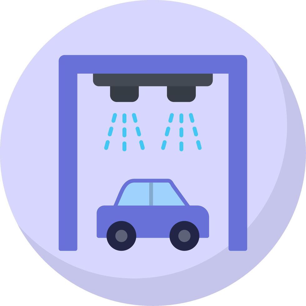 Car Wash Flat Bubble Icon vector