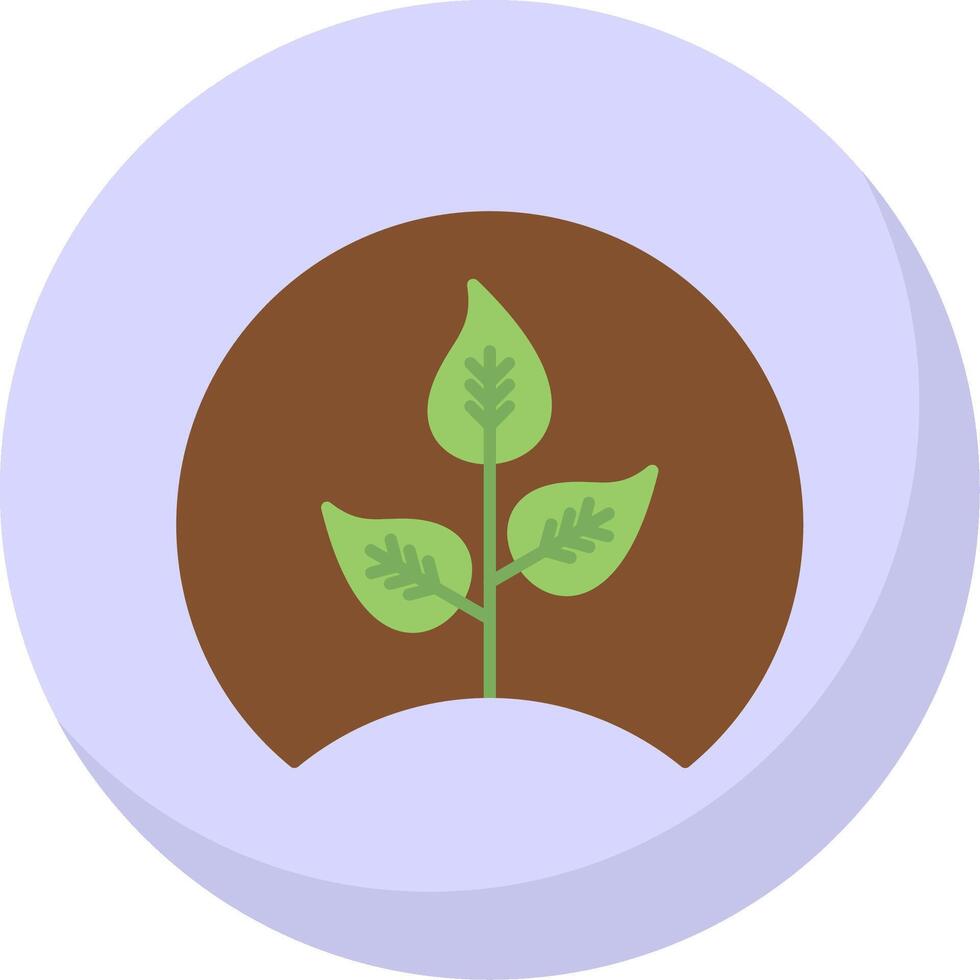 Eco Sprout Flat Bubble Icon vector