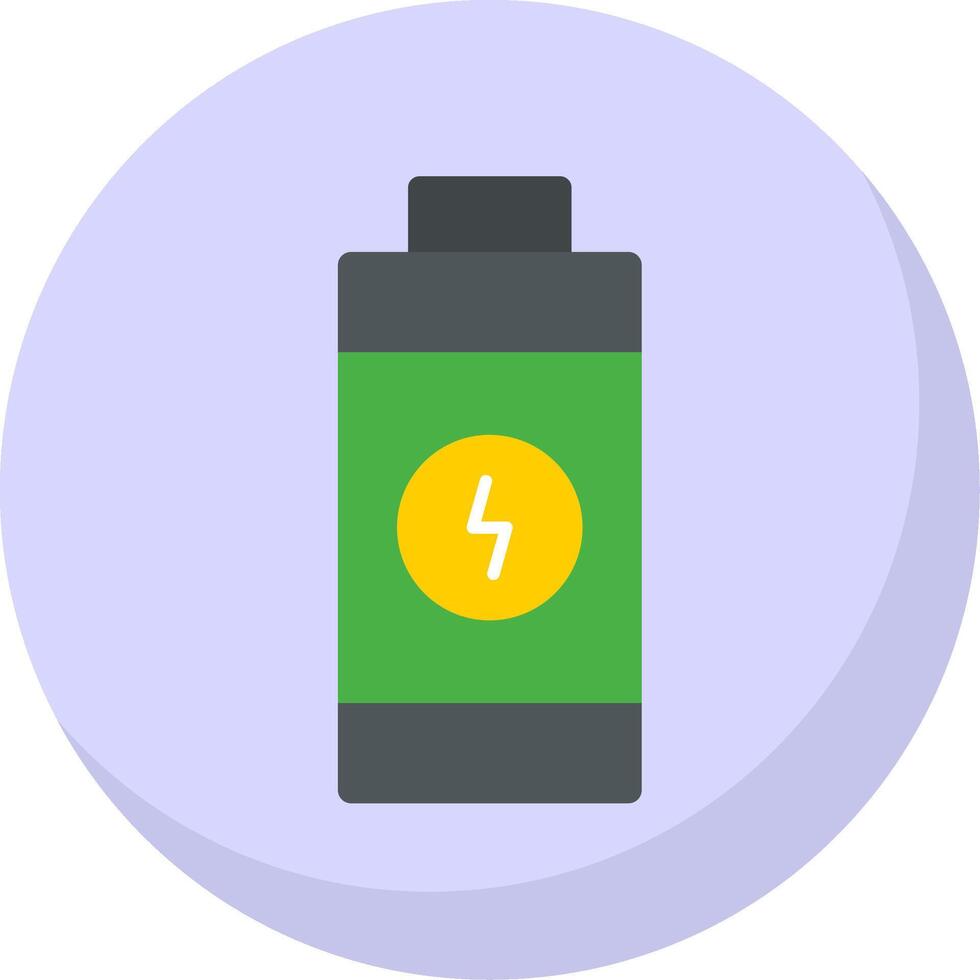 Battery Flat Bubble Icon vector