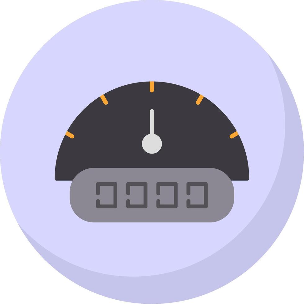 Tachometer Flat Bubble Icon vector