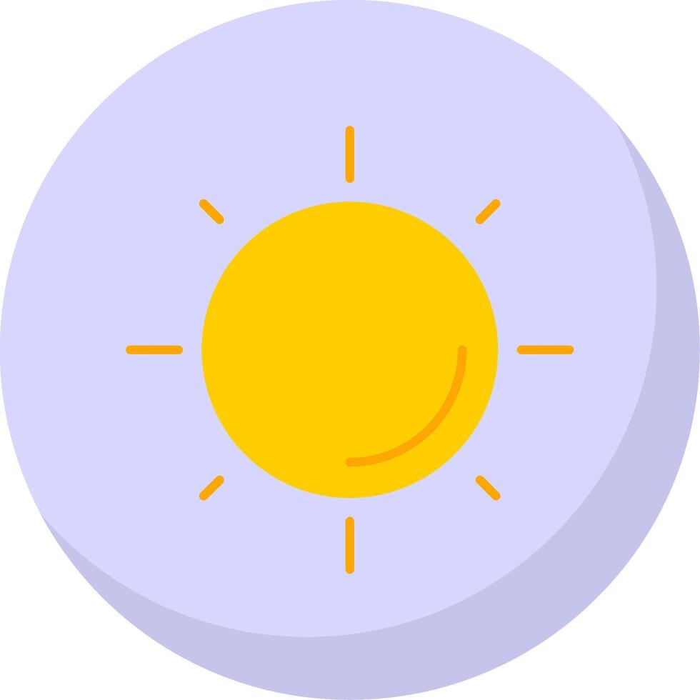 Sun Flat Bubble Icon vector