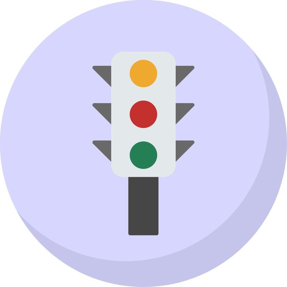 Traffic Control Flat Bubble Icon vector