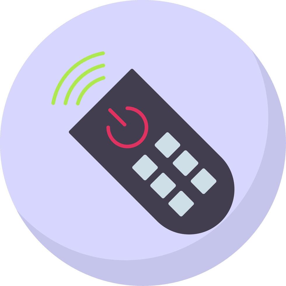 Remote Control Flat Bubble Icon vector