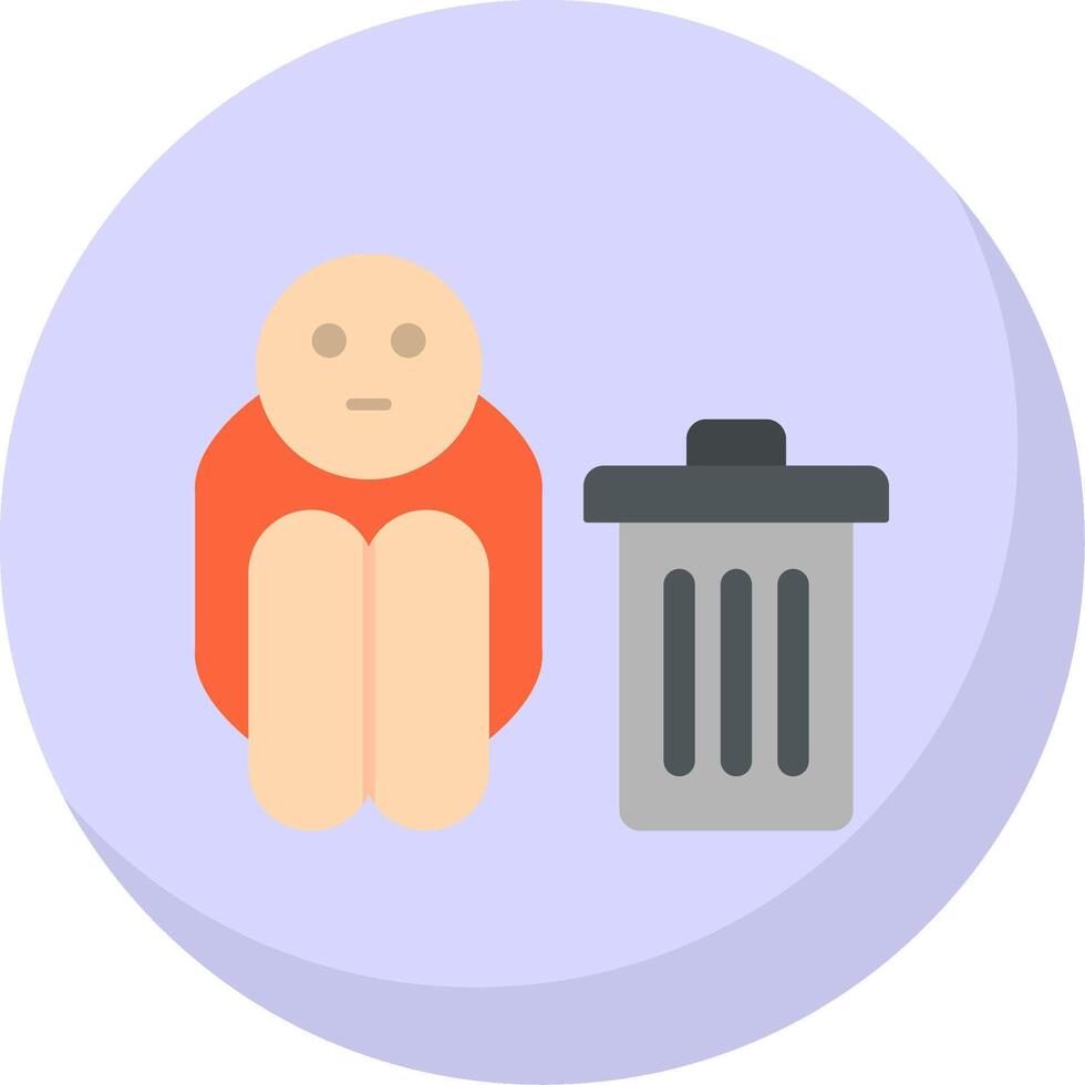 Scavenger Flat Bubble Icon vector