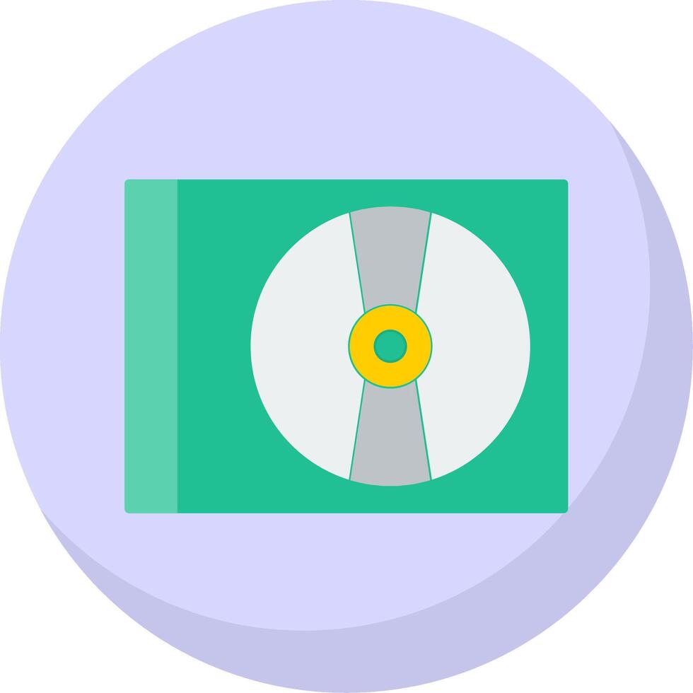 Cd Player Flat Bubble Icon vector