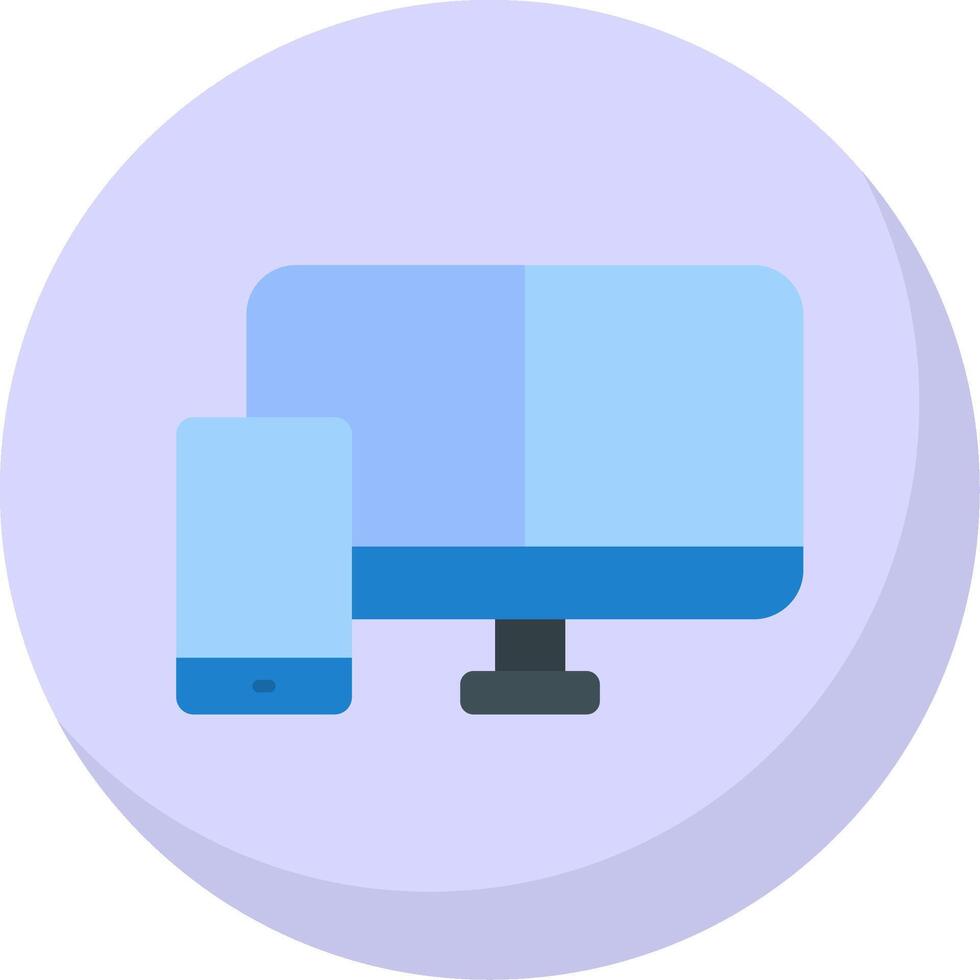 Devices Flat Bubble Icon vector