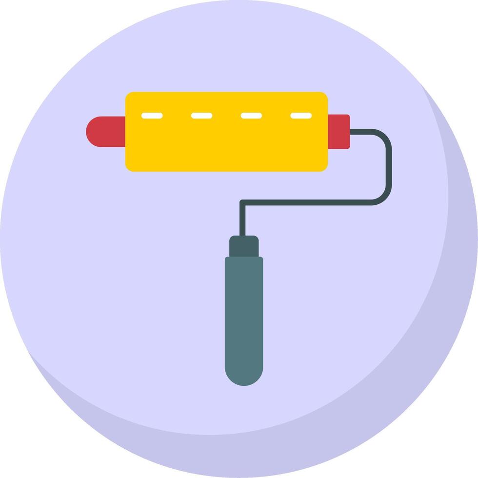 Lint Roller Flat Bubble Icon vector