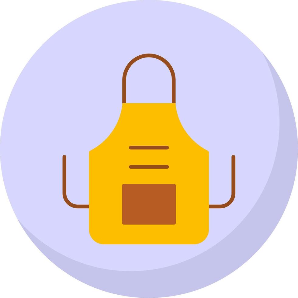 Apron Flat Bubble Icon vector