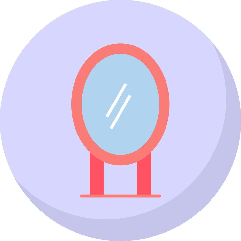 espejo plano burbuja icono vector