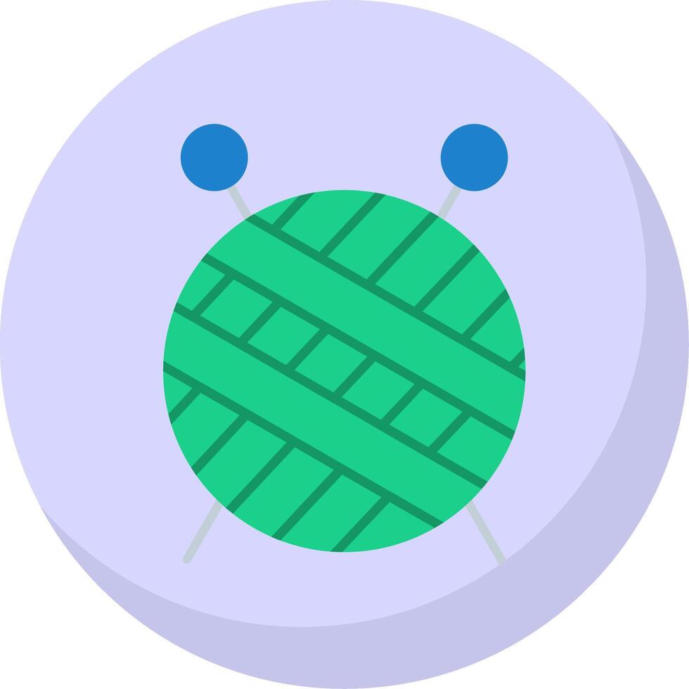 Knitting Flat Bubble Icon vector