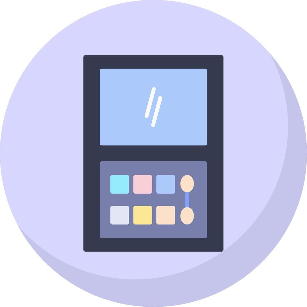 Makeup Kit Flat Bubble Icon vector