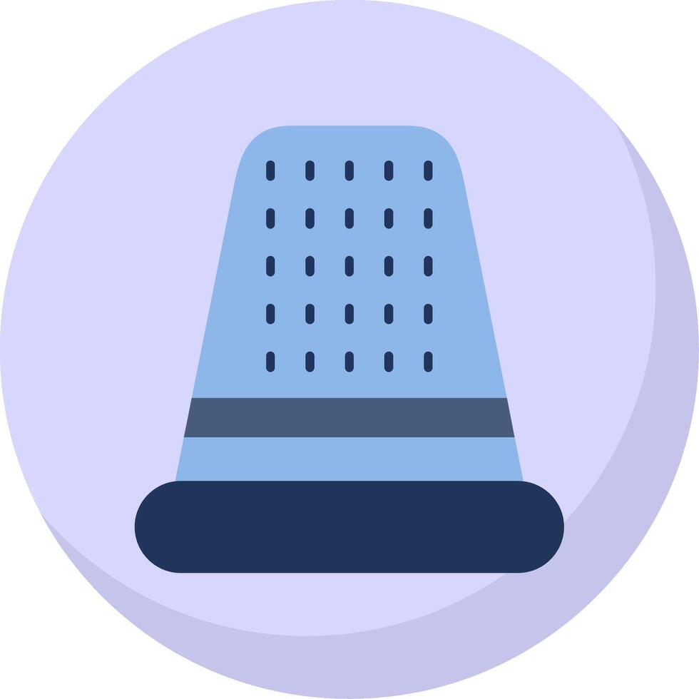 Thimble Flat Bubble Icon vector