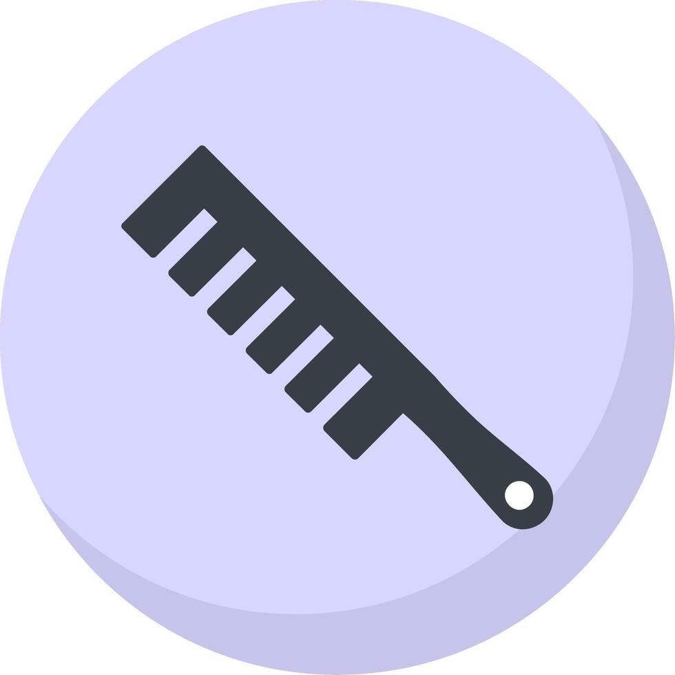 Hair Comb Flat Bubble Icon vector
