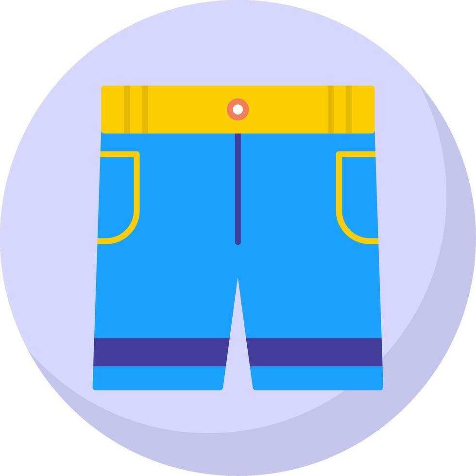 pantalones cortos plano burbuja icono vector