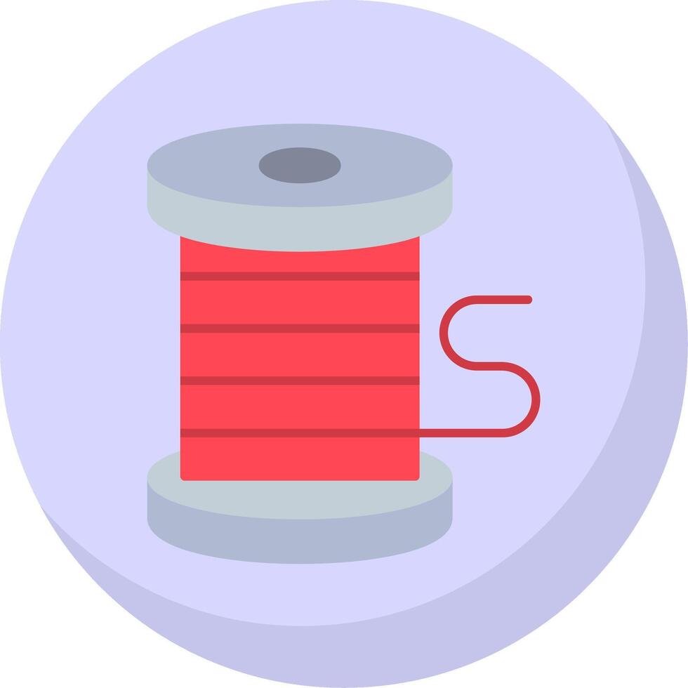 Thread Flat Bubble Icon vector