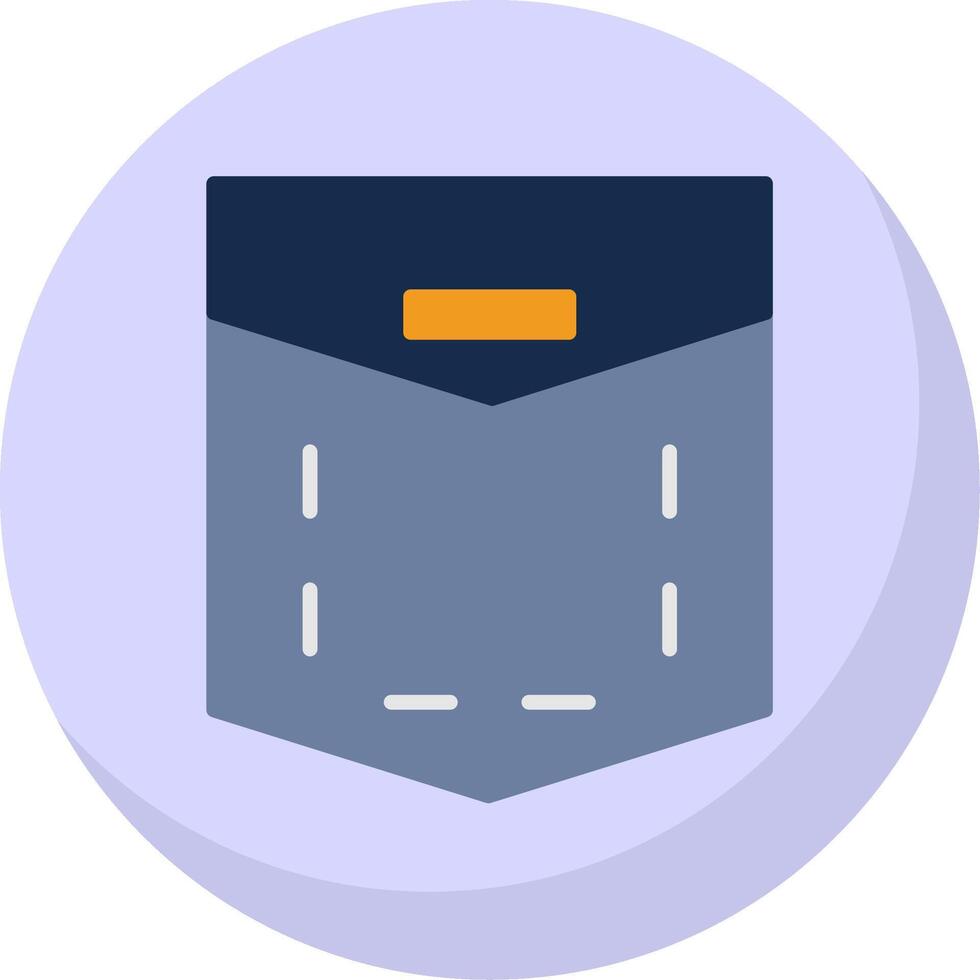 Pocket Flat Bubble Icon vector