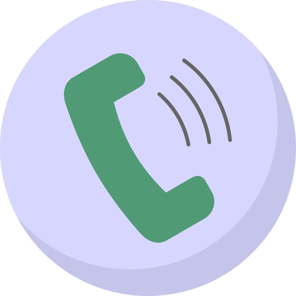Phone Call Flat Bubble Icon vector