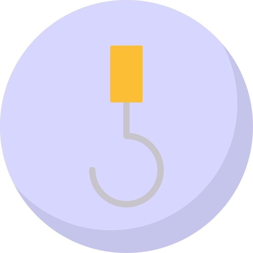Hook Flat Bubble Icon vector