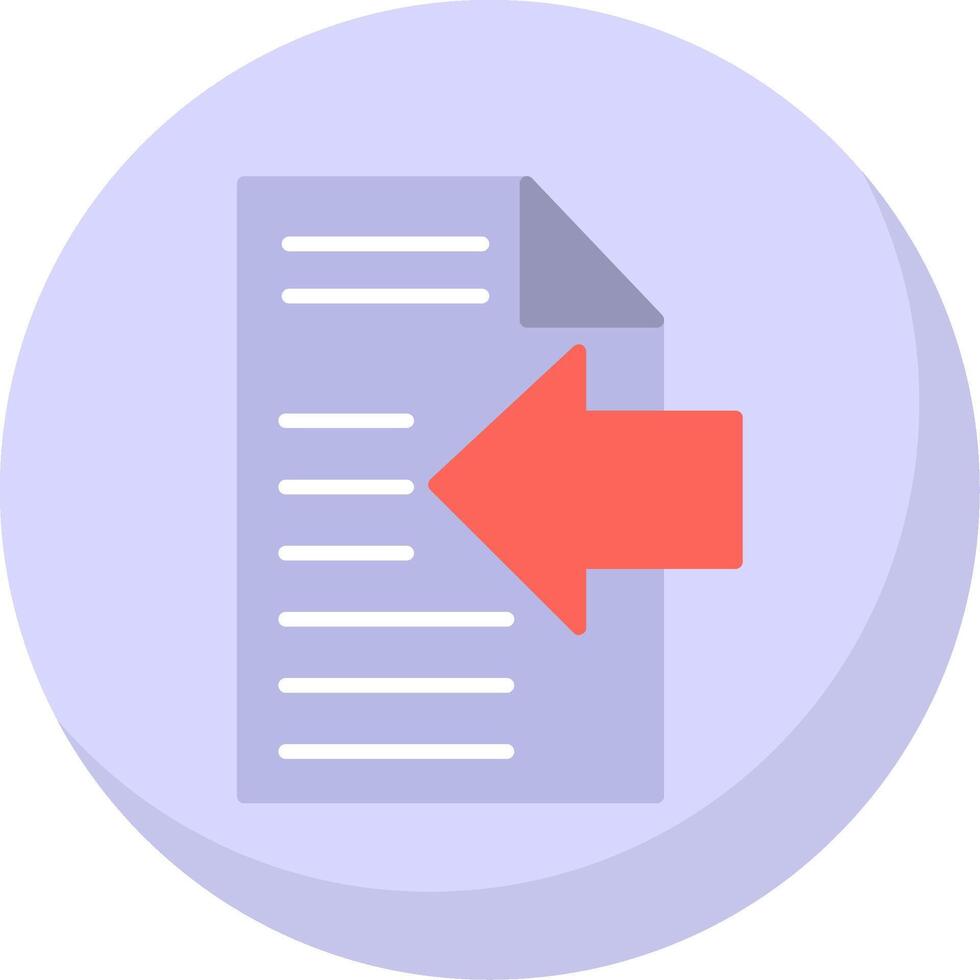 Import Flat Bubble Icon vector