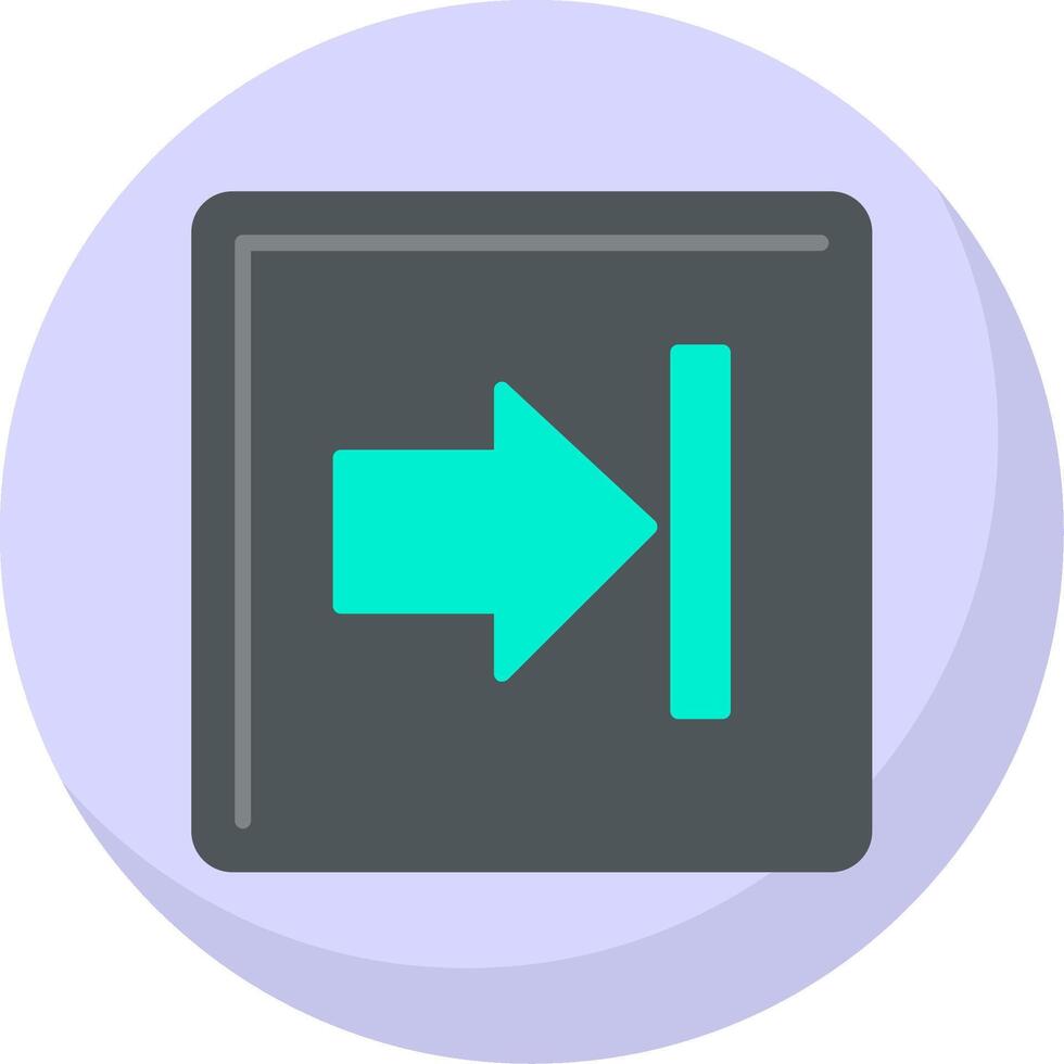 Right Arrow Flat Bubble Icon vector