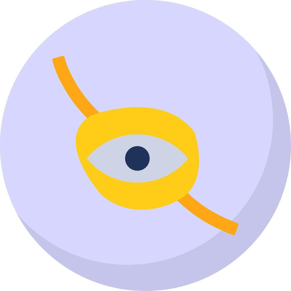 parche en el ojo plano burbuja icono vector