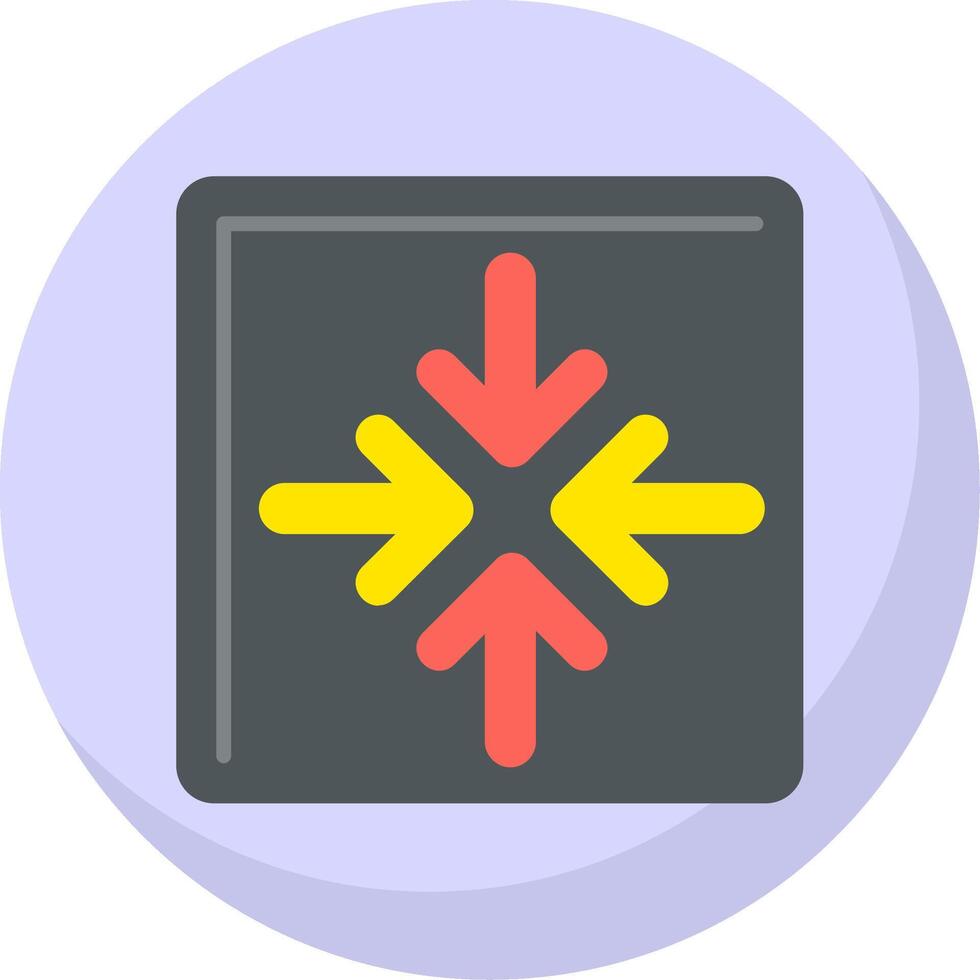 Minimize Flat Bubble Icon vector