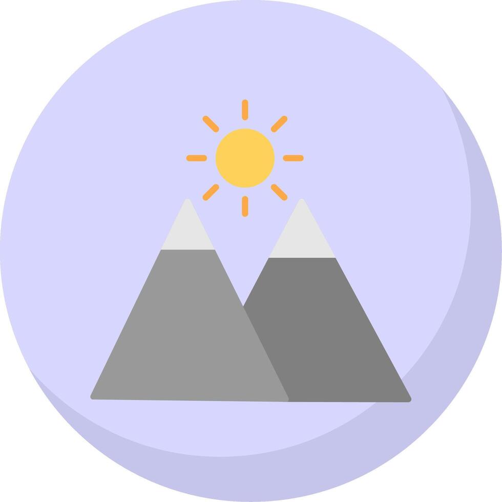 Mountains Flat Bubble Icon vector