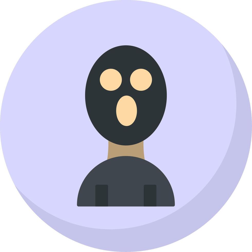 Balaclava Flat Bubble Icon vector