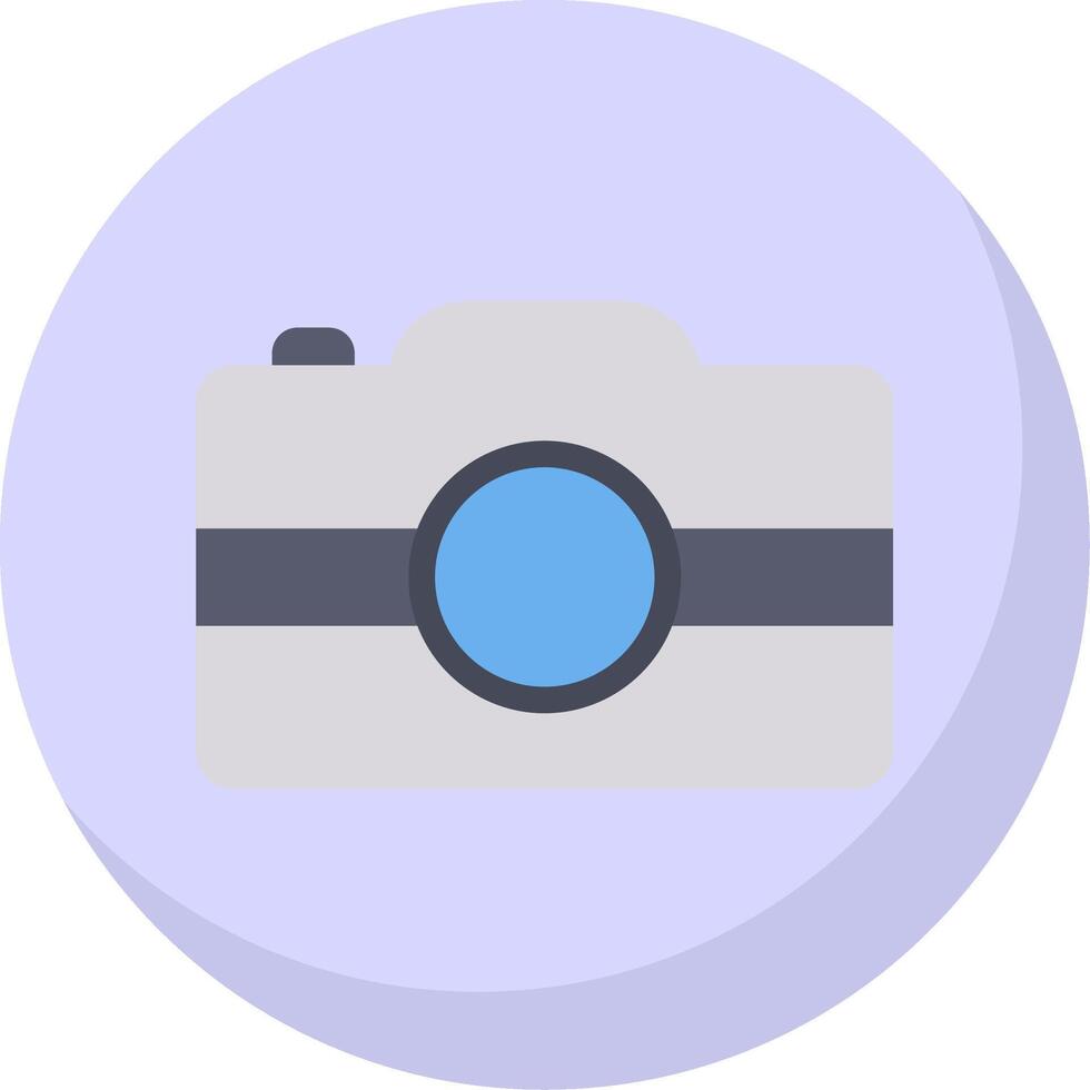 Hand Camera Flat Bubble Icon vector