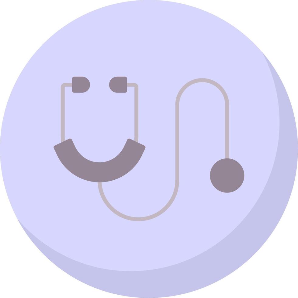 Stethoscope Flat Bubble Icon vector