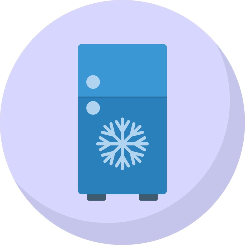 Refrigerator Flat Bubble Icon vector