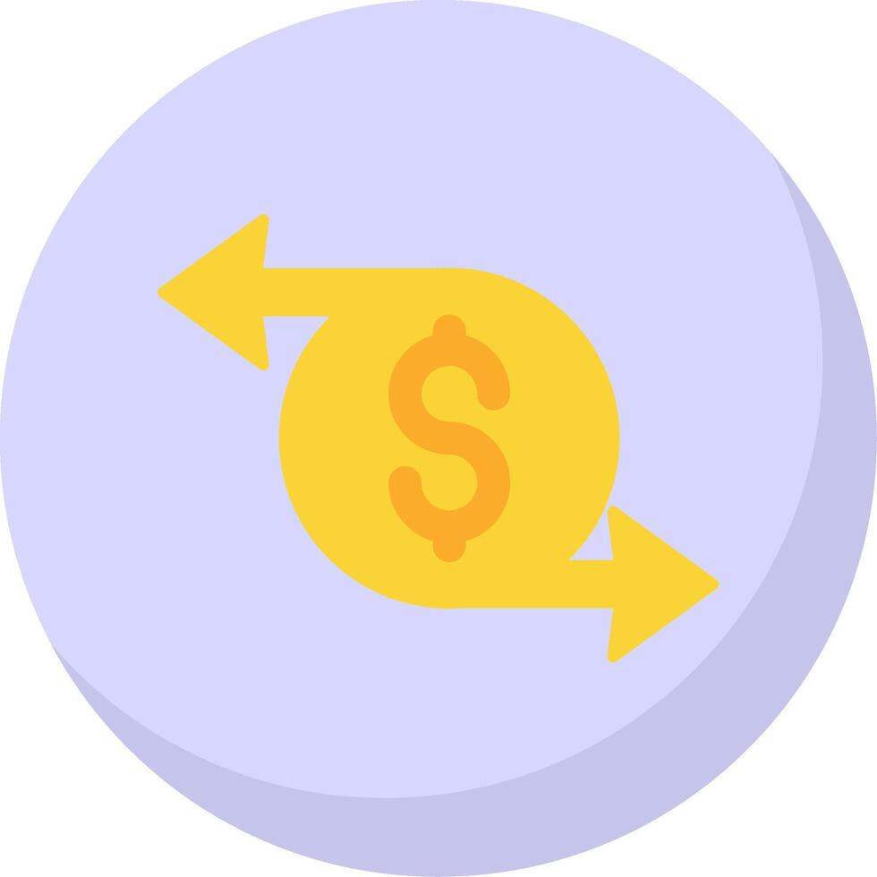 Money Transfer Flat Bubble Icon vector