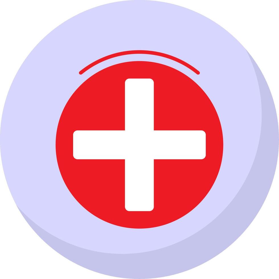 Plus Sign Flat Bubble Icon vector