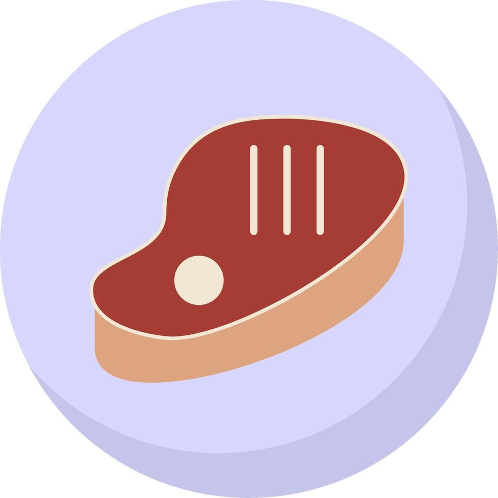 Meat Flat Bubble Icon vector