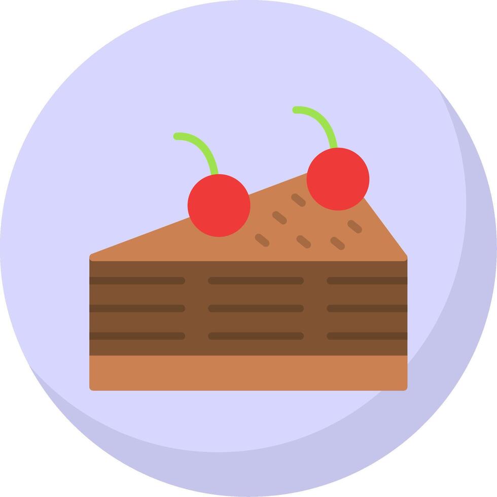 Pastelería plano burbuja icono vector