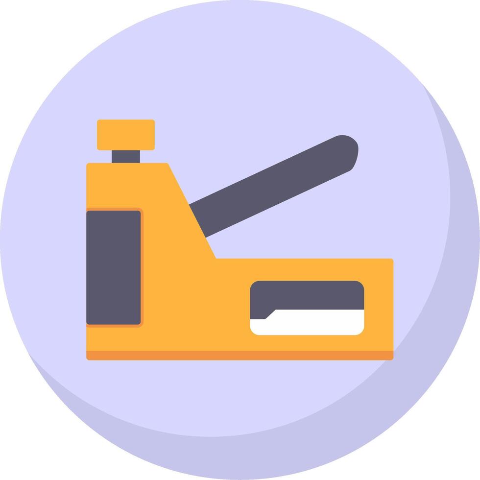 Staple Gun Flat Bubble Icon vector