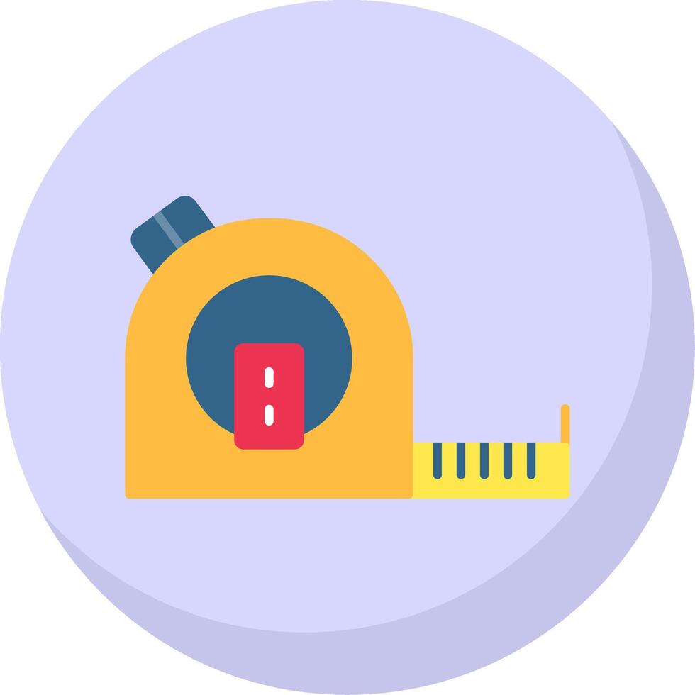 Tape Measure Flat Bubble Icon vector