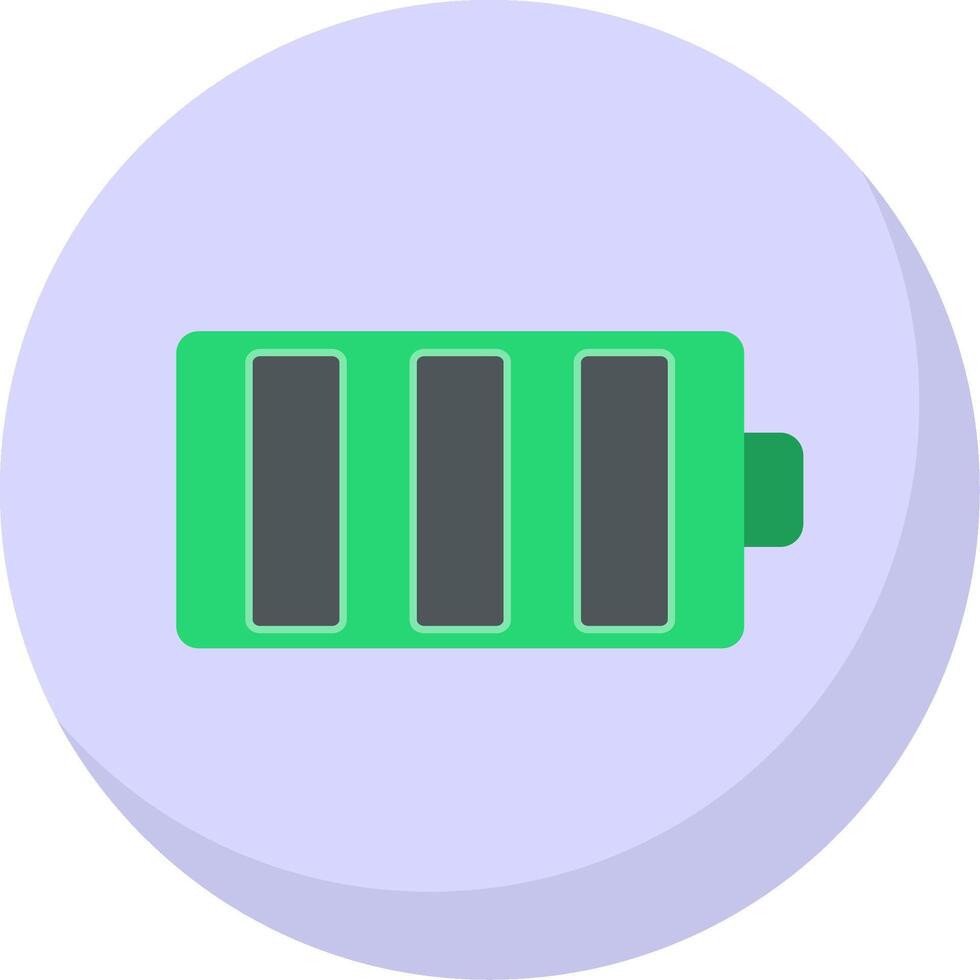 Battery Flat Bubble Icon vector