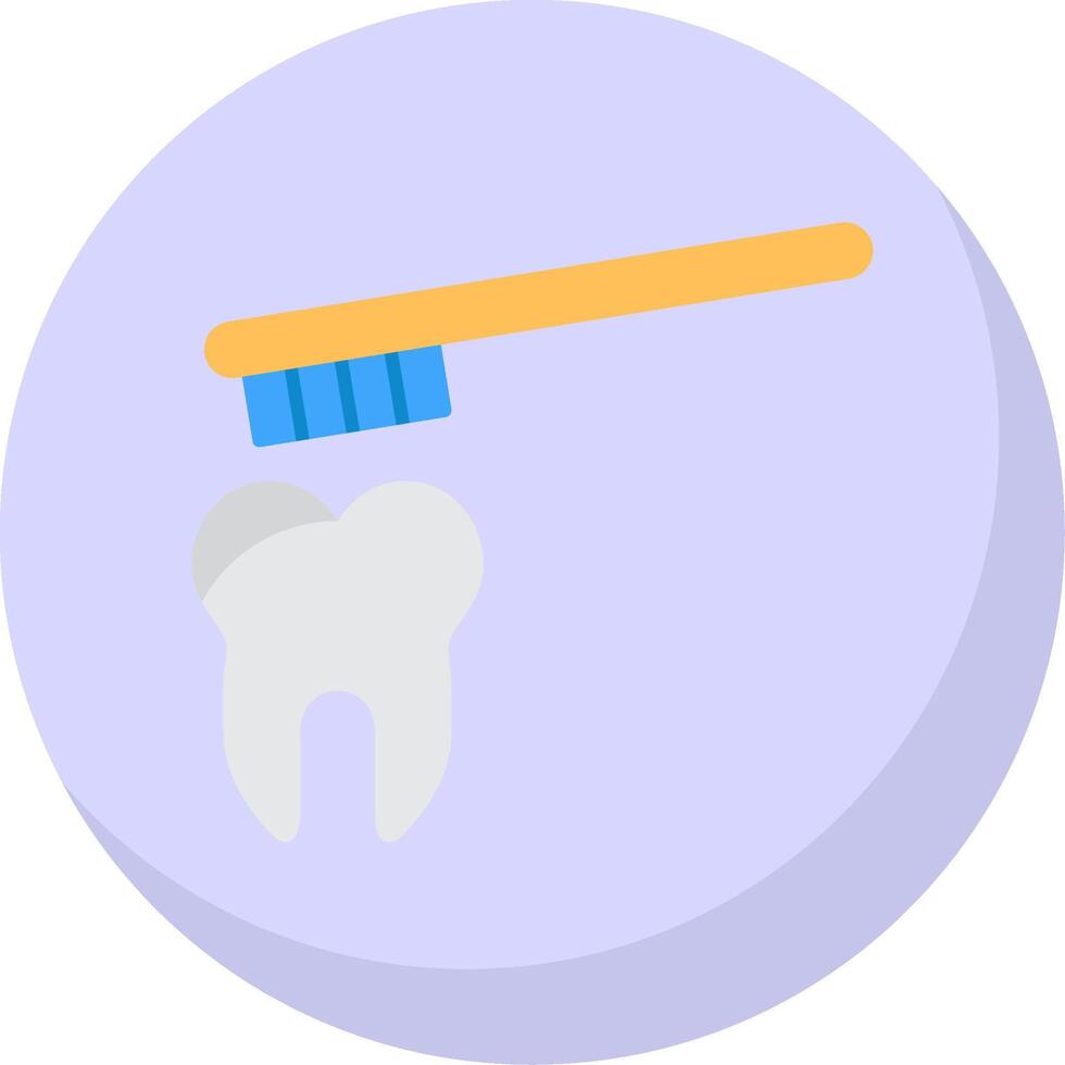 Brushing Flat Bubble Icon vector