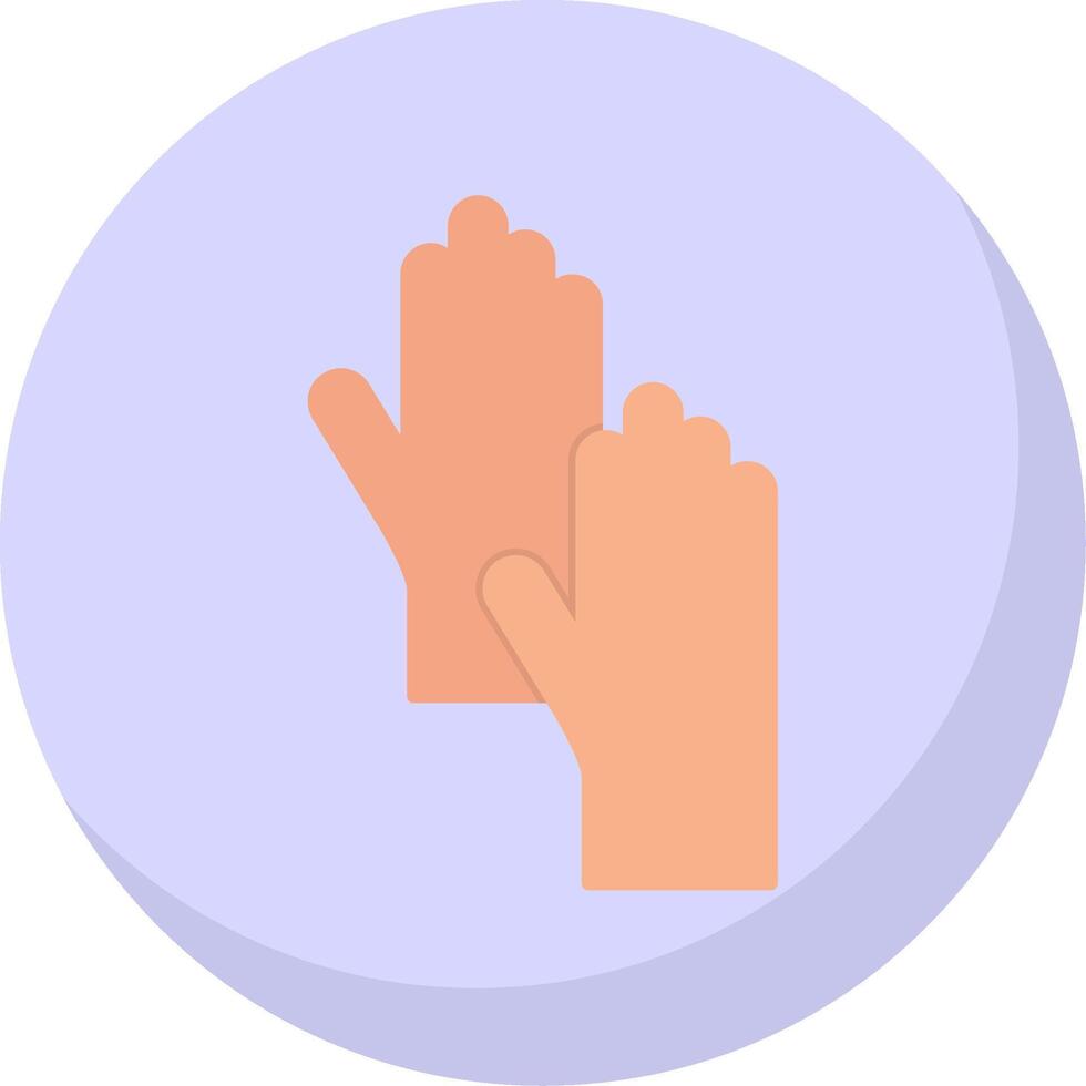 Cleaning Gloves Flat Bubble Icon vector