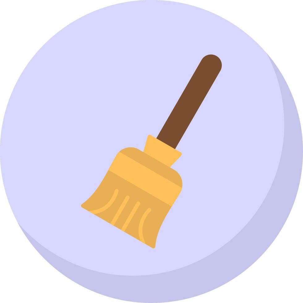 Broom Flat Bubble Icon vector