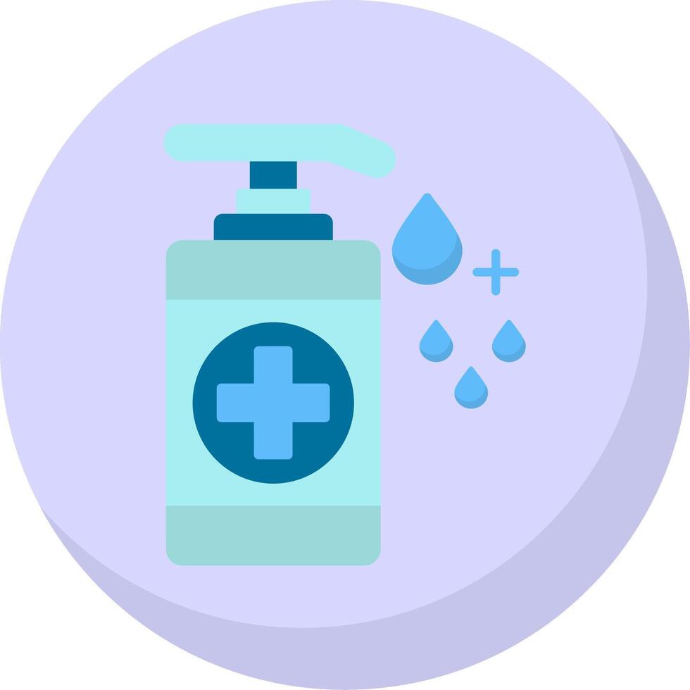 Hand Sanitizer Flat Bubble Icon vector