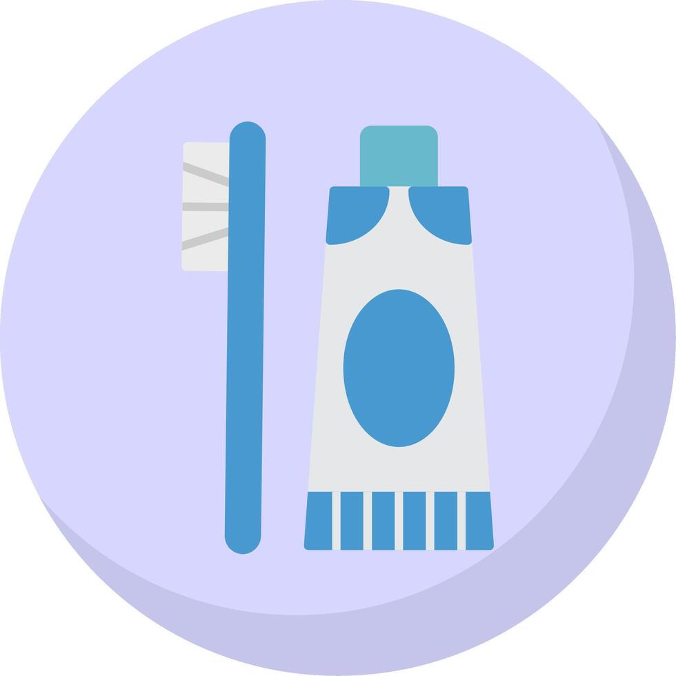 Toothpaste Flat Bubble Icon vector