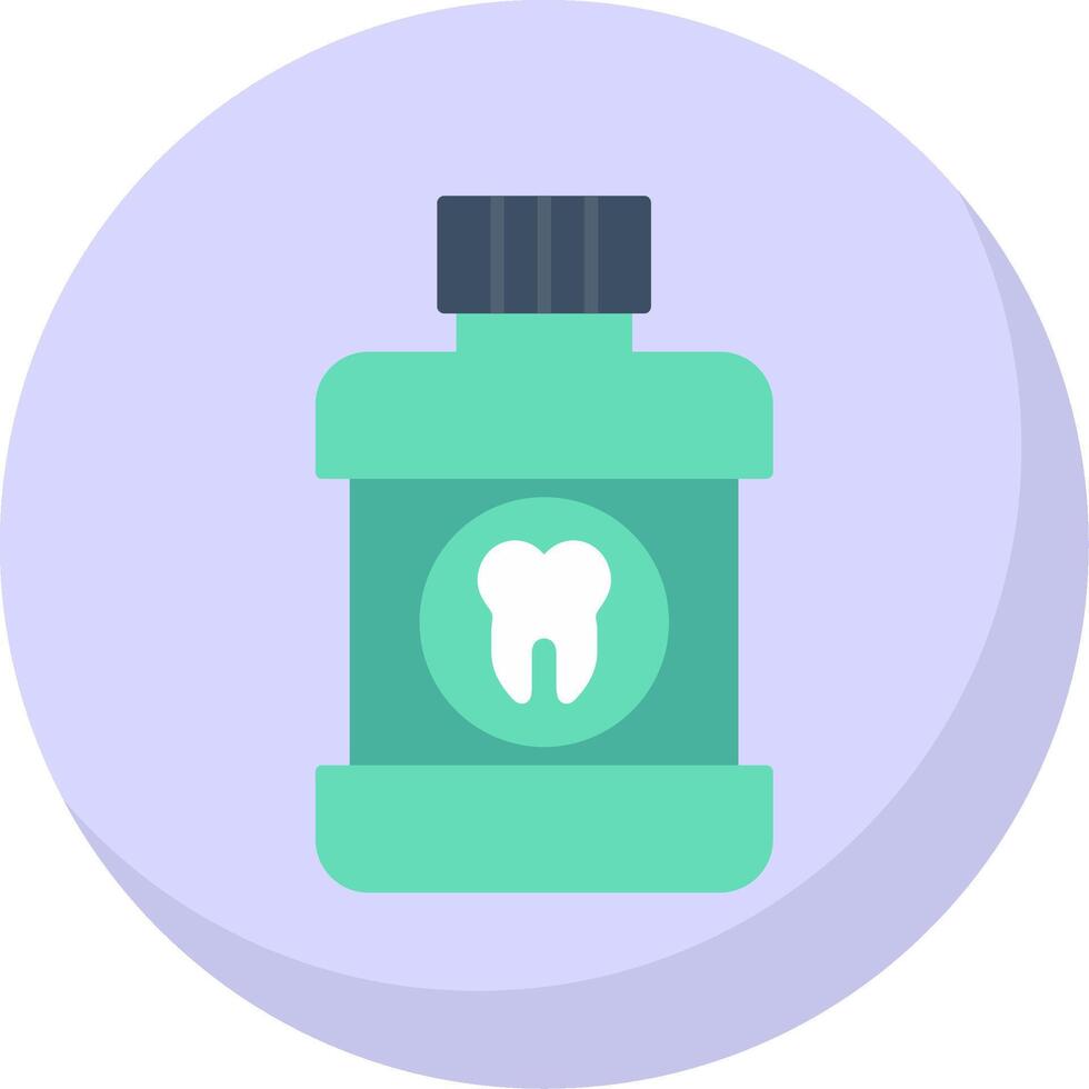 Mouthwash Flat Bubble Icon vector